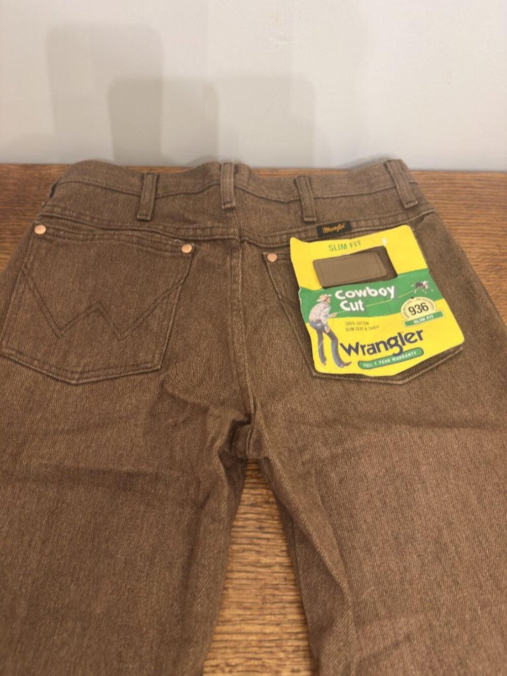 Wrangler Mens Slim Fit Cowboy Cut Jeans Colour Black Whiskey size 30x30 BNWT